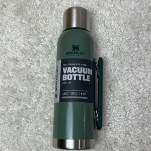 Stanley stainless steel vacuum bottle.